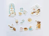 Waka Nakauchi Japanese Washi Masking Stickers / Seal bits-Bunny