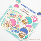 Furukawa x Sanrio Characters Retro Snack Series / Goropikadon Flake Stickers