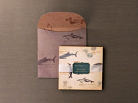 Picture book Style memo note paper set with case / Sea Creatures