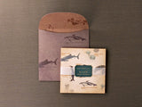 Picture book Style memo note paper set with case / Sea Creatures