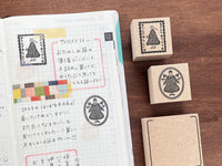 "Marle" Japanese Wooden Rubber Stamp - Brooch