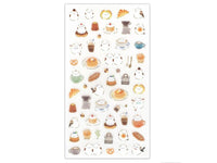 Gold Foil Stamped Clear Sheet of Sticker - Long-tailed Tit