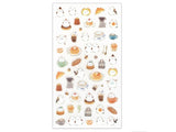 Gold Foil Stamped Clear Sheet of Sticker - Long-tailed Tit