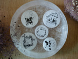 Hanen Studio Jade Stone Rubber Stamp Set - Flower Postmark B