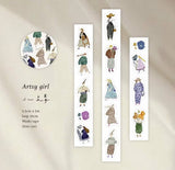 Pion Kiss-cut Washi Tape / Artsy Girl