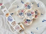 Pion Kiss-cut Washi Tape / Afternoon Tea