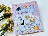 Shinzi Katoh Foil-stamped Flake Stickers / Sleeping Cats