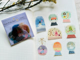 Tamura Miki Clear Flake Stickers / Snow Dome