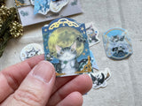 Dayan the Cat Foil-stamped Flake Stickers