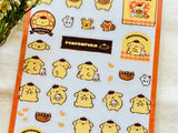 Furukawa x Sanrio Characters Retro Snack Series / Pompompurin Clear Sheet of Stickers