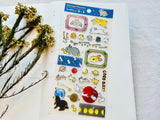 Shinako Moriyama Frost Sheet of Stickers / Rabbits, Sky & Stars