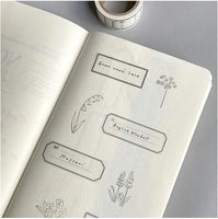 Label Japanese Washi Tape - White