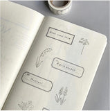 Label Japanese Washi Tape - White