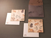Picture book Style memo note paper set with case / Forest Animals