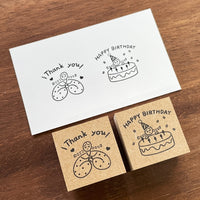 "Marle" Japanese Wooden Rubber Stamp - Thank You