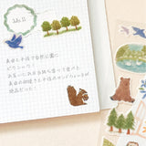Dual Material Layering Sticker Set / Forest Animals