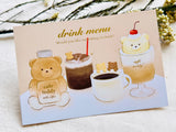 Cafe Teddy x ROKKAKU Premium Foil-Stamped Postcard