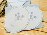 Hutte Paper Original Oval-shaped Letter Set / Wild Pansy