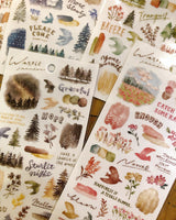 Warble Sheet of Stickers - Brown