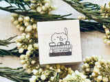 Gamazoku Kobo Rei Original Stamp / Sleeping on Books