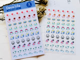 LABCLIP Cute Animal Schedule Stickers / Weather Long-tail Tits