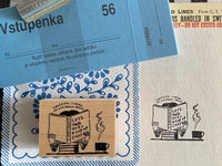 Kubominoki Original Rubber Stamp - Reading Girl