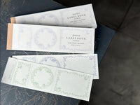 Oeda Letterpress 3 Pattern Label Book Noble - Lavender & Sage