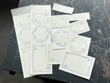 Oeda Letterpress 3 Pattern Label Book Noble - Lavender & Sage