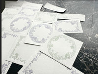 Oeda Letterpress 3 Pattern Label Book Noble - Lavender & Sage