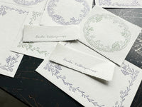 Oeda Letterpress 3 Pattern Label Book Noble - Lavender & Sage
