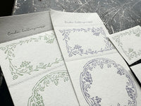 Oeda Letterpress 3 Pattern Label Book Noble - Lavender & Sage