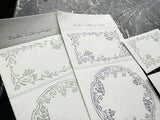 Oeda Letterpress 3 Pattern Label Book Noble - Lavender & Sage