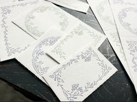 Oeda Letterpress 3 Pattern Label Book Noble - Lavender & Sage