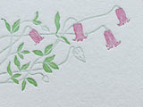 High Quality Botanical Garden Letterpress Postcard / Clematis