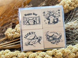Dayan the Cat Lucky Stamp Set / Lucky