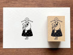 "Marle x Peppoko" Japanese Wooden Rubber Stamp - Teddy Bear