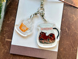 Tocorocomugi Acrylic Double Charm / Coffee