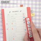 Snoopy Peanuts Schedule Stamp Set / Work and Task