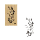 Japanese Wooden Rubber Stamp / Mimosa