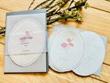 Hutte Paper Original Oval-shaped Letter Set / Anemone