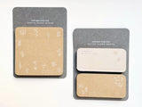 Die-Cut Botanical Kraft Paper Sticky Notes - Spring Fields