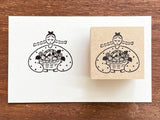"Marle" Japanese Wooden Rubber Stamp - April Girl / Strawberry