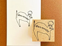 Kinotorico Original Wooden Rubber Stamp / Bonappetit
