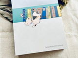 Shinzi Katoh Block Memo Pad / My dear cats - Reading Cats