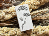 Japanese Botanical Wooden Rubber Stamp / White Lace Flower