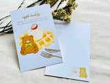 Cafe Teddy x ROKKAKU Premium Foil-Stamped Postcard