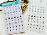 LABCLIP Cute Animal Schedule Stickers / Event Animals
