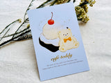 Cafe Teddy x ROKKAKU Premium Foil-Stamped Postcard