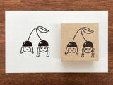 "Marle" Japanese Wooden Rubber Stamp - May Girl / Cherry