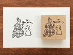 "Marle" Japanese Wooden Rubber Stamp - May Girl / For You